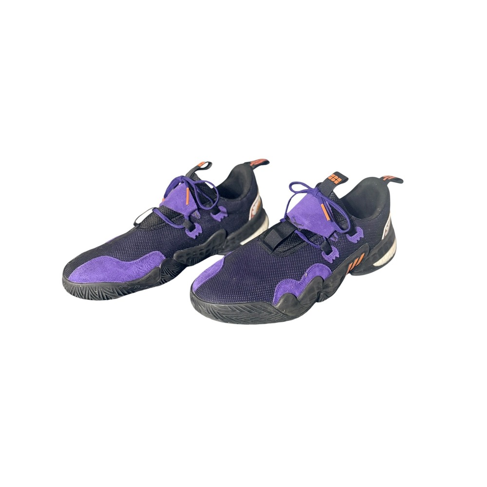 Adidas Trae Young 1 Basketball Shoes Mens 15 Purple Black Good GZ4627 Floral